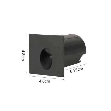 Brilagi - LED vanjsko ugradno svjetlo STAIRDOT LED/2W/230V crno IP65 četvrtasto