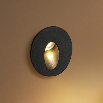 Brilagi - LED vanjsko ugradno svjetlo STAIRDOT LED/2W/230V crno IP65 okruglo