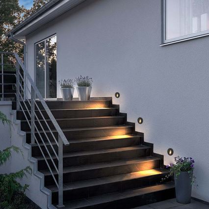 Brilagi - LED vanjsko ugradno svjetlo STAIRDOT LED/2W/230V crno IP65 okruglo