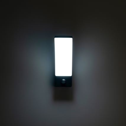 BRILAGI - LED vanjska zidna svjetiljka s senzorom pokreta i sumraka ARCELO LED/12W/230V IP65 crna