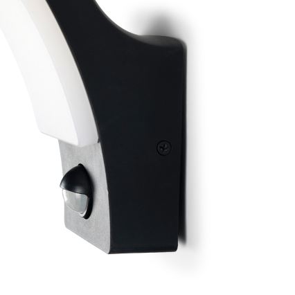 BRILAGI - LED vanjska zidna svjetiljka s senzorom pokreta i sumraka ARCELO LED/12W/230V IP65 crna