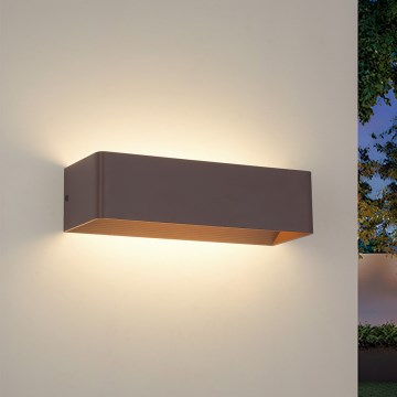 Brilagi - LED vanjsko zidno svjetilo DONNANI 12W/230V, 30 cm, smeđa, IP44