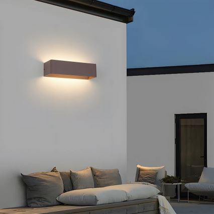 Brilagi - LED vanjsko zidno svjetilo DONNANI 12W/230V, 30 cm, smeđa, IP44