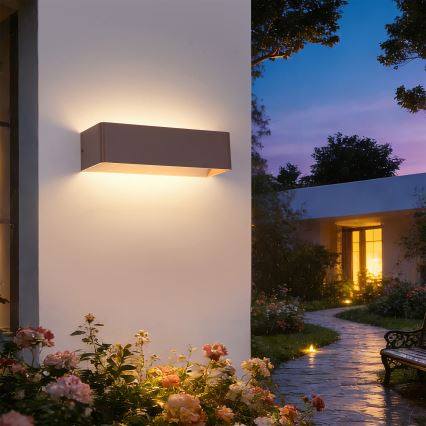 Brilagi - LED vanjsko zidno svjetilo DONNANI 12W/230V, 30 cm, smeđa, IP44