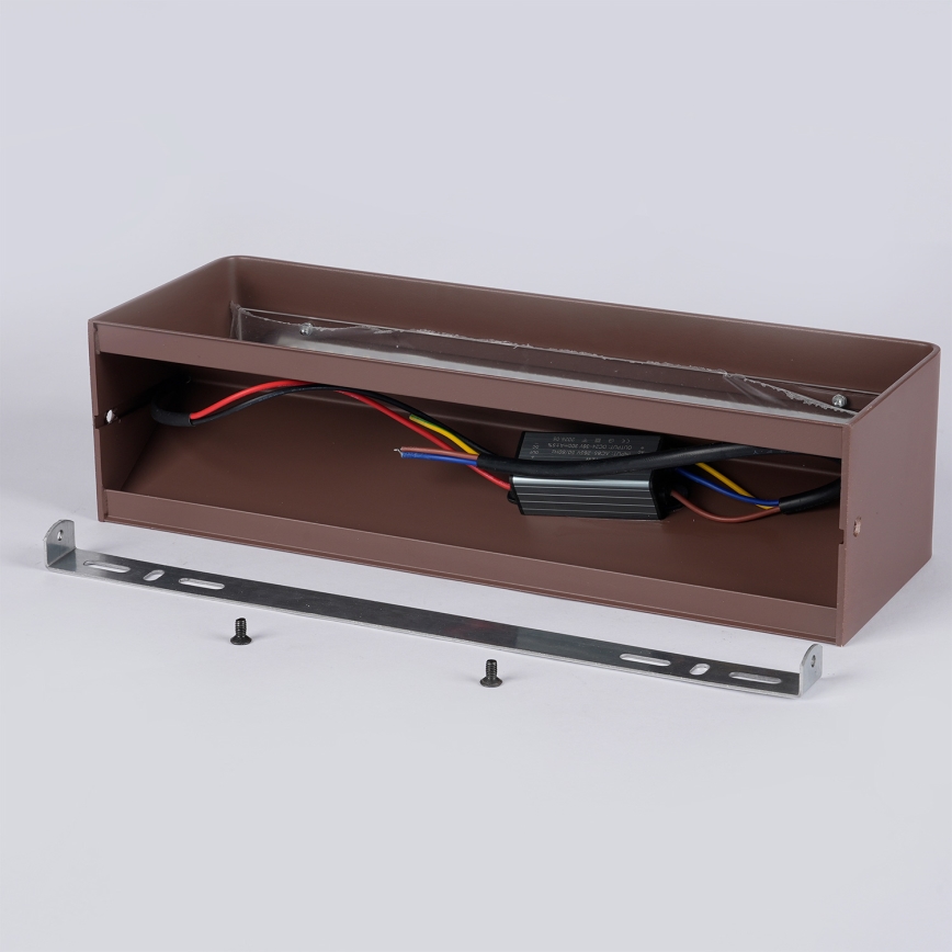 Brilagi - LED vanjsko zidno svjetilo DONNANI 12W/230V, 30 cm, smeđa, IP44