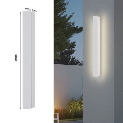 Brilagi - LED vanjsko zidno svjetlo LINEAR LED/12W/230V 3000K IP65 50 cm bijela CRI 90