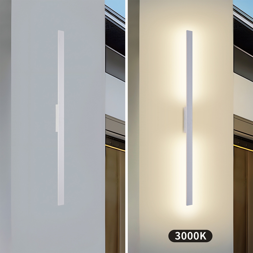 Brilagi - LED vanjsko zidno svjetlo LUNA LED/24W/230V 3000K IP65 100 cm bijelo CRI 90