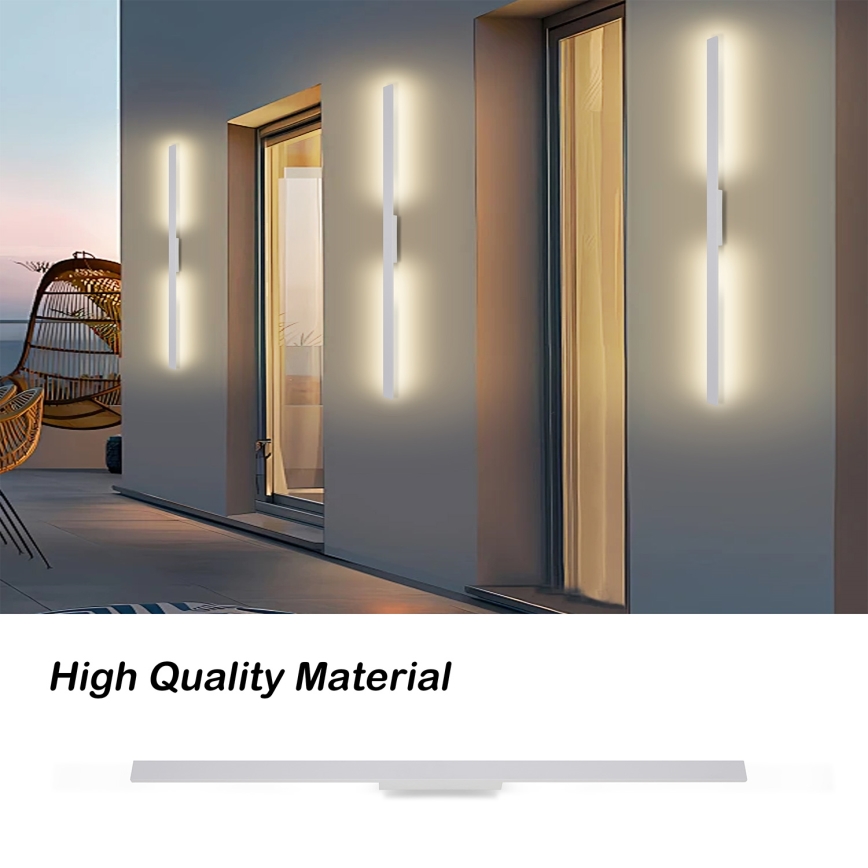 Brilagi - LED vanjsko zidno svjetlo LUNA LED/24W/230V 3000K IP65 100 cm bijelo CRI 90