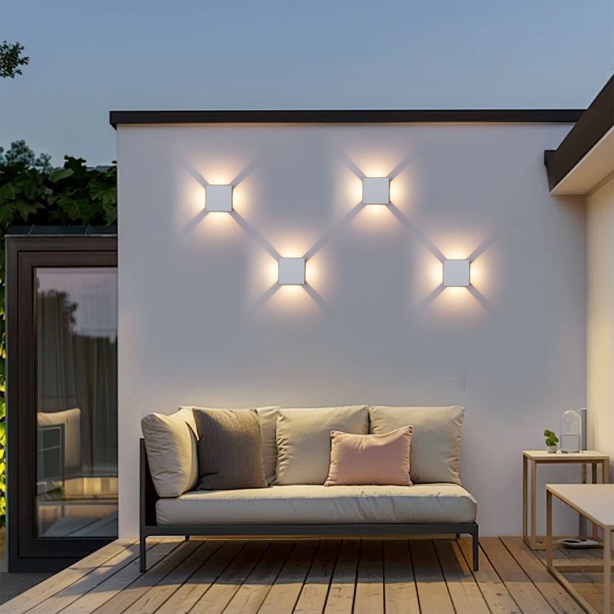 Brilagi - LED vanjsko zidno svjetilo QUADRAY LED/6W/230V bijela IP54