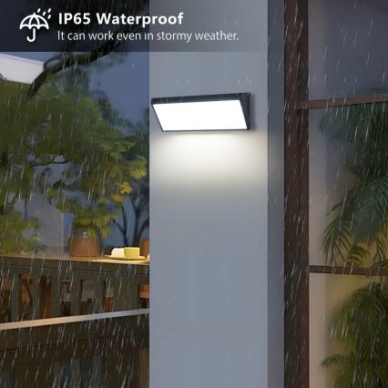 Brilagi - LED vanjska zidna svjetiljka TRIANGLE LED/42W/230V 3000/4000/6500K crna IP65