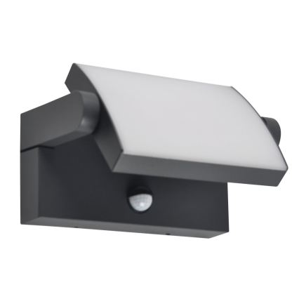 BRILAGI - LED vanjsko zidno svjetlo s senzorom pokreta i sumraka ANKLE LED/12W/230V IP65 crna