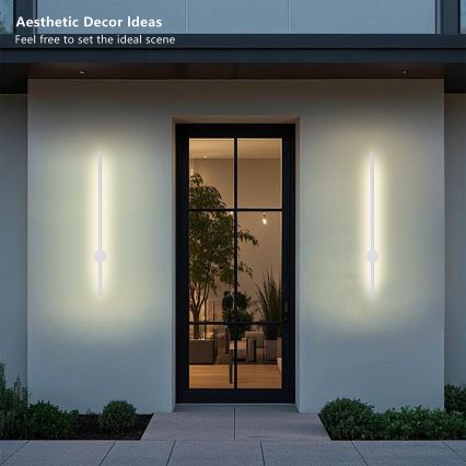 Brilagi - LED vanjsko zidno svjetlo AURA LED/12W/230V 3000K IP54 65 cm bijela CRI 90