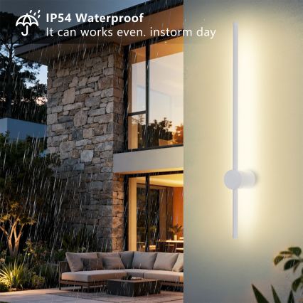 Brilagi - LED vanjsko zidno svjetlo AURA LED/12W/230V 3000K IP54 65 cm bijela CRI 90