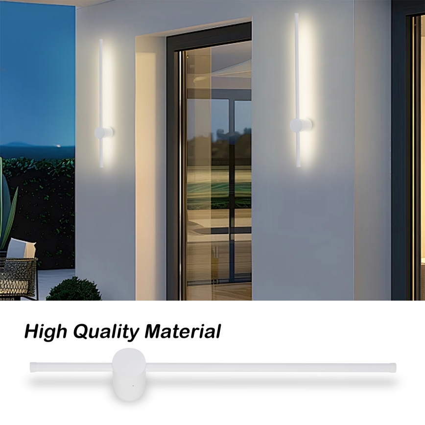 Brilagi - LED vanjsko zidno svjetlo AURA LED/12W/230V 3000K IP54 65 cm bijela CRI 90