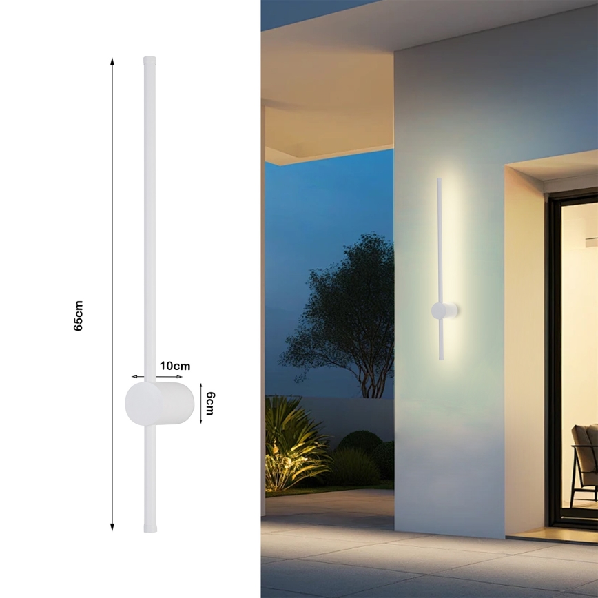 Brilagi - LED vanjsko zidno svjetlo AURA LED/12W/230V 3000K IP54 65 cm bijela CRI 90