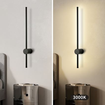 Brilagi - LED vanjska zidna svjetiljka AURA LED/12W/230V 3000K IP54 65 cm crna