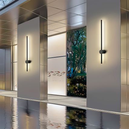 Brilagi - LED vanjska zidna svjetiljka AURA LED/12W/230V 3000K IP54 65 cm crna