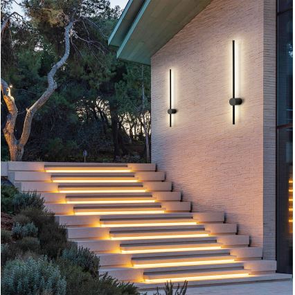 Brilagi - LED vanjska zidna svjetiljka AURA LED/12W/230V 4000K IP54 65 cm crna