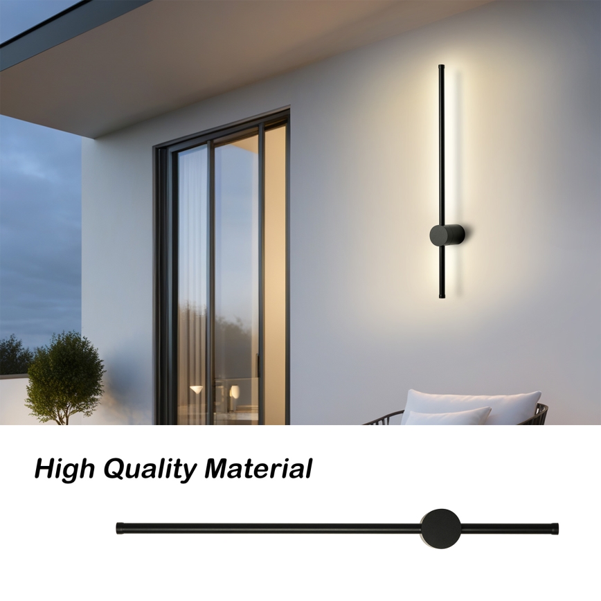 Brilagi - LED vanjska zidna svjetiljka AURA LED/12W/230V 4000K IP54 65 cm crna