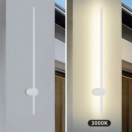 Brilagi - LED vanjska zidna svjetiljka AURA LED/20W/230V 3000K IP54 97 cm bijela CRI 90