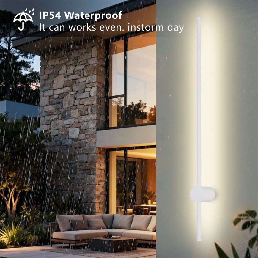 Brilagi - LED vanjska zidna svjetiljka AURA LED/20W/230V 3000K IP54 97 cm bijela CRI 90