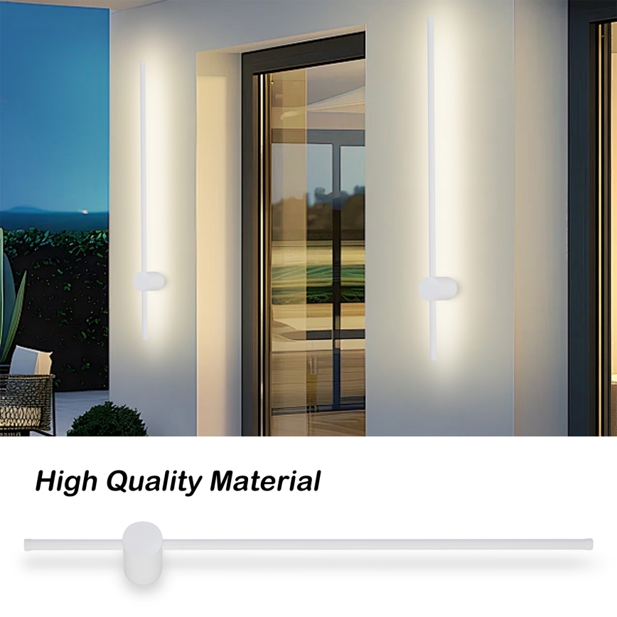Brilagi - LED vanjska zidna svjetiljka AURA LED/20W/230V 3000K IP54 97 cm bijela CRI 90