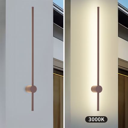 Brilagi - LED vanjsko zidno svjetlo AURA LED/20W/230V 3000K IP54 97 cm smeđa CRI 90