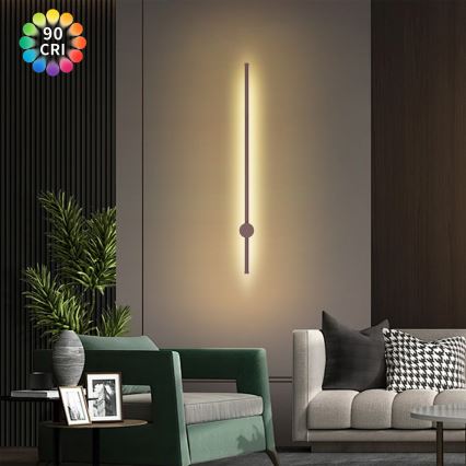 Brilagi - LED vanjsko zidno svjetlo AURA LED/20W/230V 3000K IP54 97 cm smeđa CRI 90