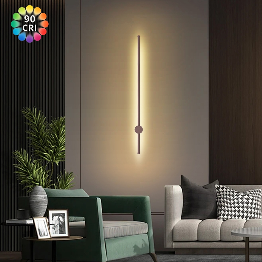 Brilagi - LED vanjsko zidno svjetlo AURA LED/20W/230V 3000K IP54 97 cm smeđa CRI 90