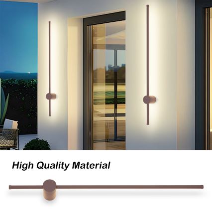 Brilagi - LED vanjsko zidno svjetlo AURA LED/20W/230V 3000K IP54 97 cm smeđa CRI 90