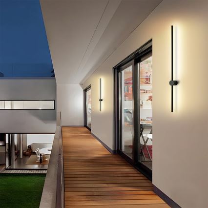 Brilagi - Vanjsko zidno LED svjetlo AURA 20W/230V 3000K IP54 97 cm crno CRI 90