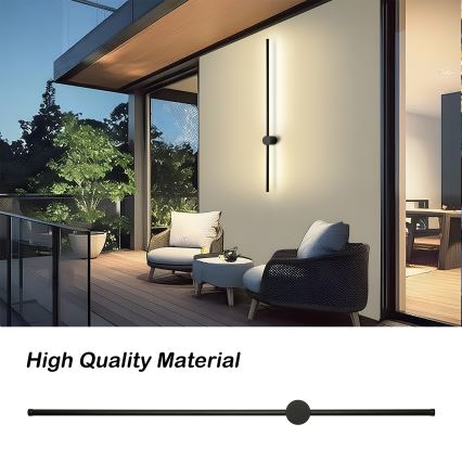 Brilagi - Vanjsko zidno LED svjetlo AURA 20W/230V 3000K IP54 97 cm crno CRI 90