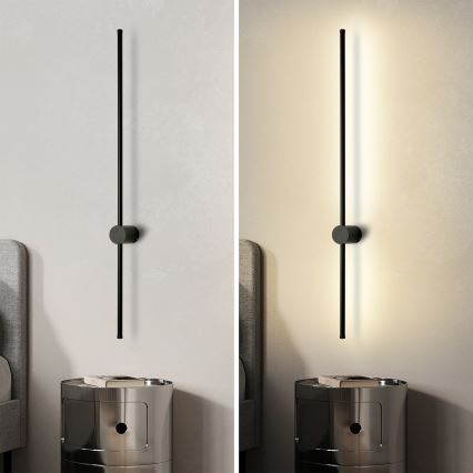 Brilagi - LED vanjsko zidno svjetlo AURA LED/20W/230V 4000K IP54 97 cm crna