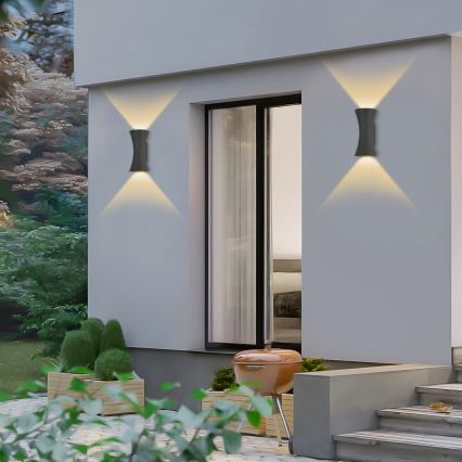 Brilagi - LED vanjsko zidno svjetlo BICON LED/10W/230V antracit IP44