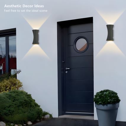 Brilagi - LED vanjsko zidno svjetlo BICON LED/10W/230V antracit IP44