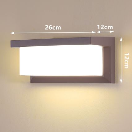 Brilagi - LED vanjsko zidno svjetlo BRICKY LED/12W/230V smeđe IP54