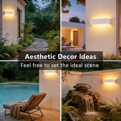 Brilagi - LED vanjsko zidno svjetlo DONNANI LED/12W/230V 30 cm bijela IP44