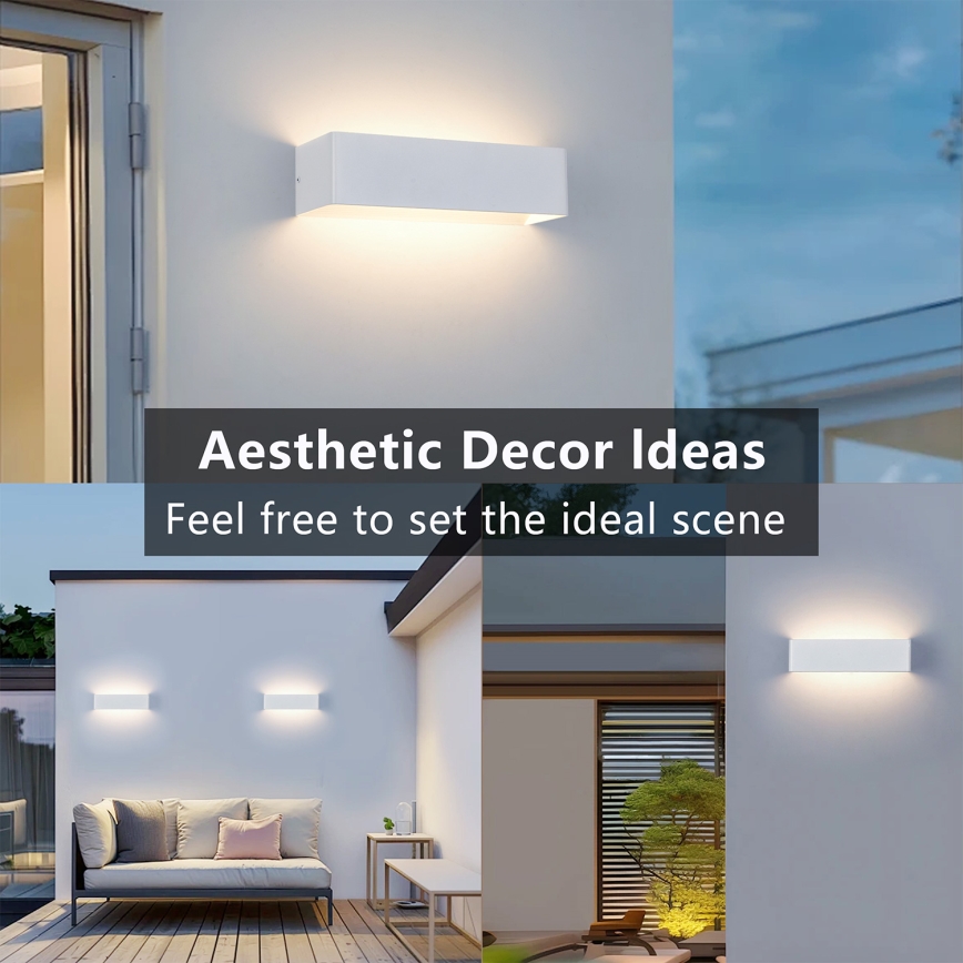 Brilagi - LED vanjsko zidno svjetlo DONNANI LED/12W/230V 30 cm bijela IP44