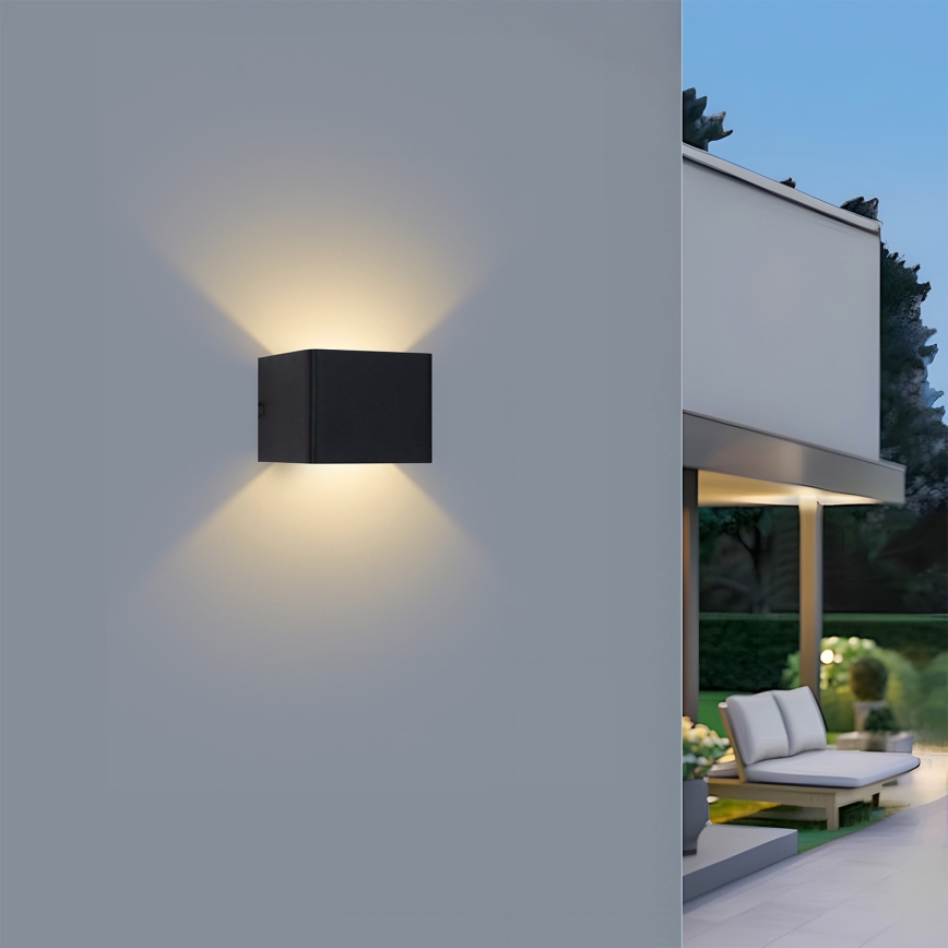 Brilagi - LED vanjsko zidno svjetlo DONNANI LED/5W/230V 10 cm crno IP44