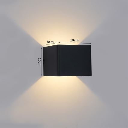 Brilagi - LED vanjsko zidno svjetlo DONNANI LED/5W/230V 10 cm crno IP44
