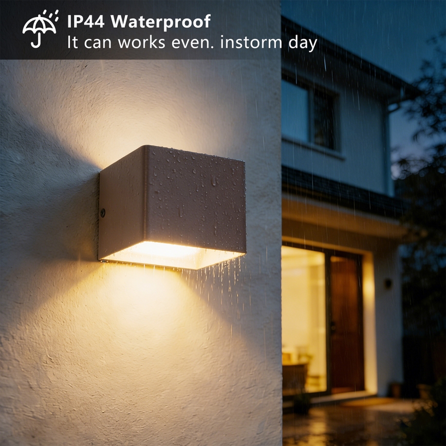 Brilagi - LED vanjsko zidno svjetlo DONNANI LED/5W/230V 10 cm smeđa IP44