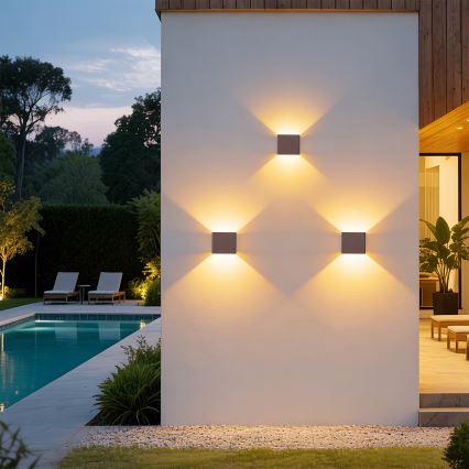 Brilagi - LED vanjsko zidno svjetlo DONNANI LED/5W/230V 10 cm smeđa IP44