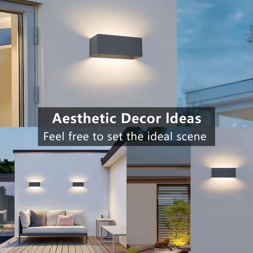 BRILAGI - LED vanjsko zidno svjetlo DONNANI LED/7W/230V 20 cm antracit IP44