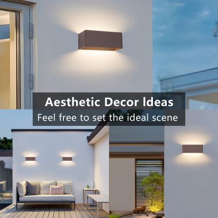Brilagi - LED vanjsko zidno svjetlo DONNANI LED/7W/230V 20 cm smeđa IP44
