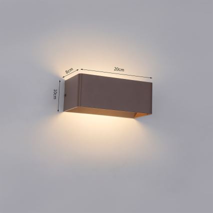 Brilagi - LED vanjsko zidno svjetlo DONNANI LED/7W/230V 20 cm smeđa IP44