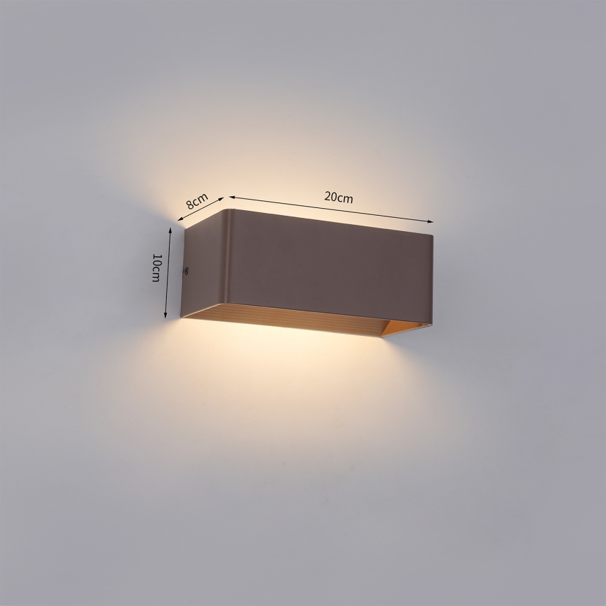 Brilagi - LED vanjsko zidno svjetlo DONNANI LED/7W/230V 20 cm smeđa IP44