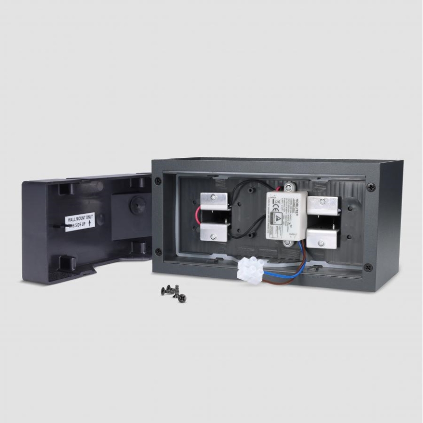 Brilagi - LED vanjsko zidno svjetlo DOUBLE CUBE LED/12W/230V antracit IP65