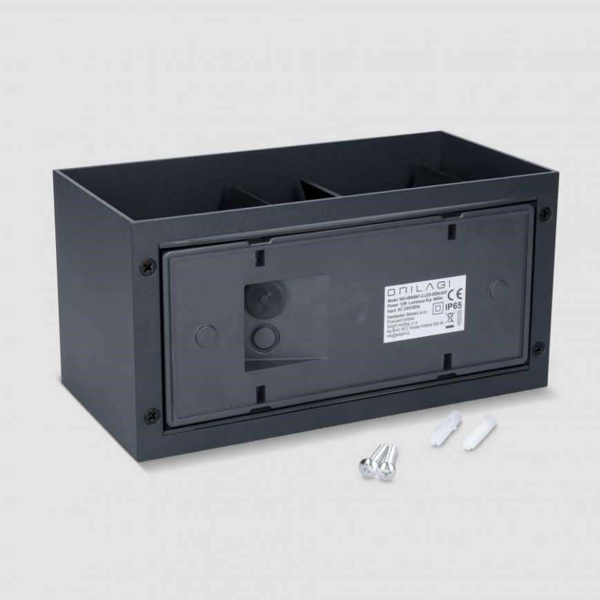 Brilagi - LED vanjsko zidno svjetlo DOUBLE CUBE LED/12W/230V antracit IP65
