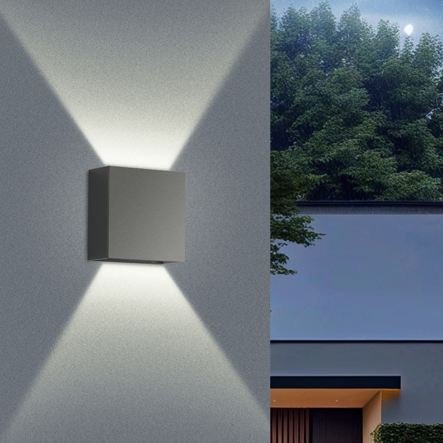 Brilagi - LED vanjsko zidno svjetlo DOUBLERAY LED/4W/230V antracit IP65