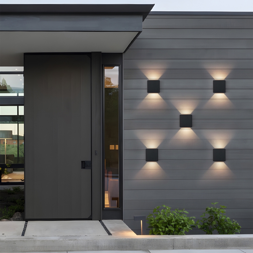 Brilagi - LED vanjsko zidno svjetlo DOUBLERAY LED/6W/230V crno IP54